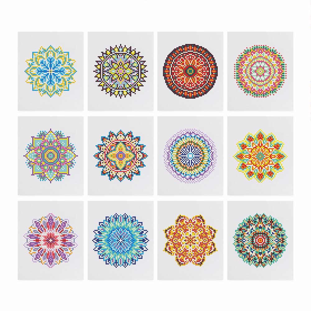 Mindful Mandala 12Pcs - Mini Diamond Painting Kit