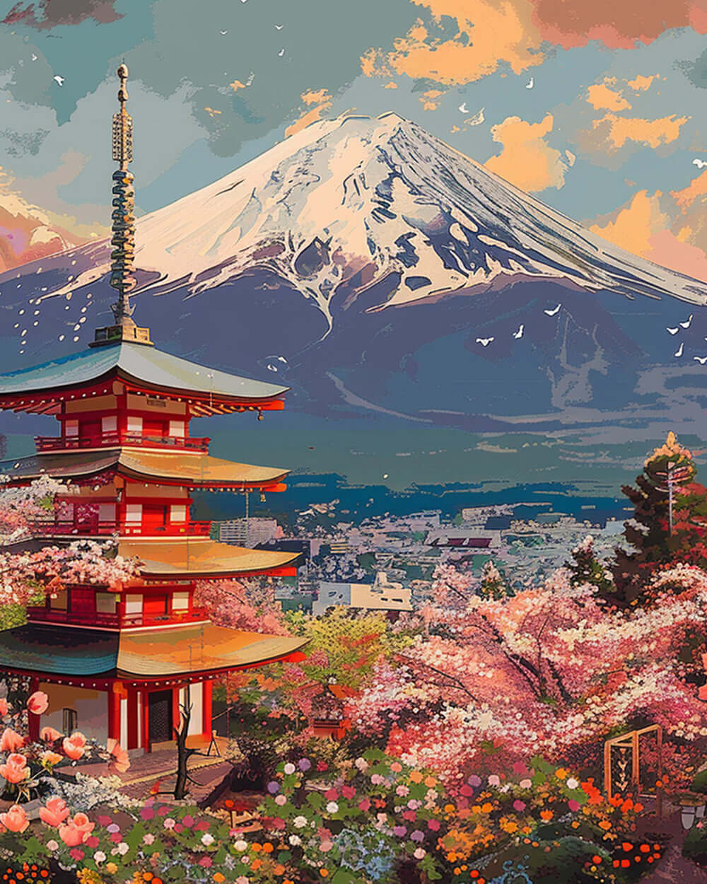 Mount Fuji, Japan Diamond Painting