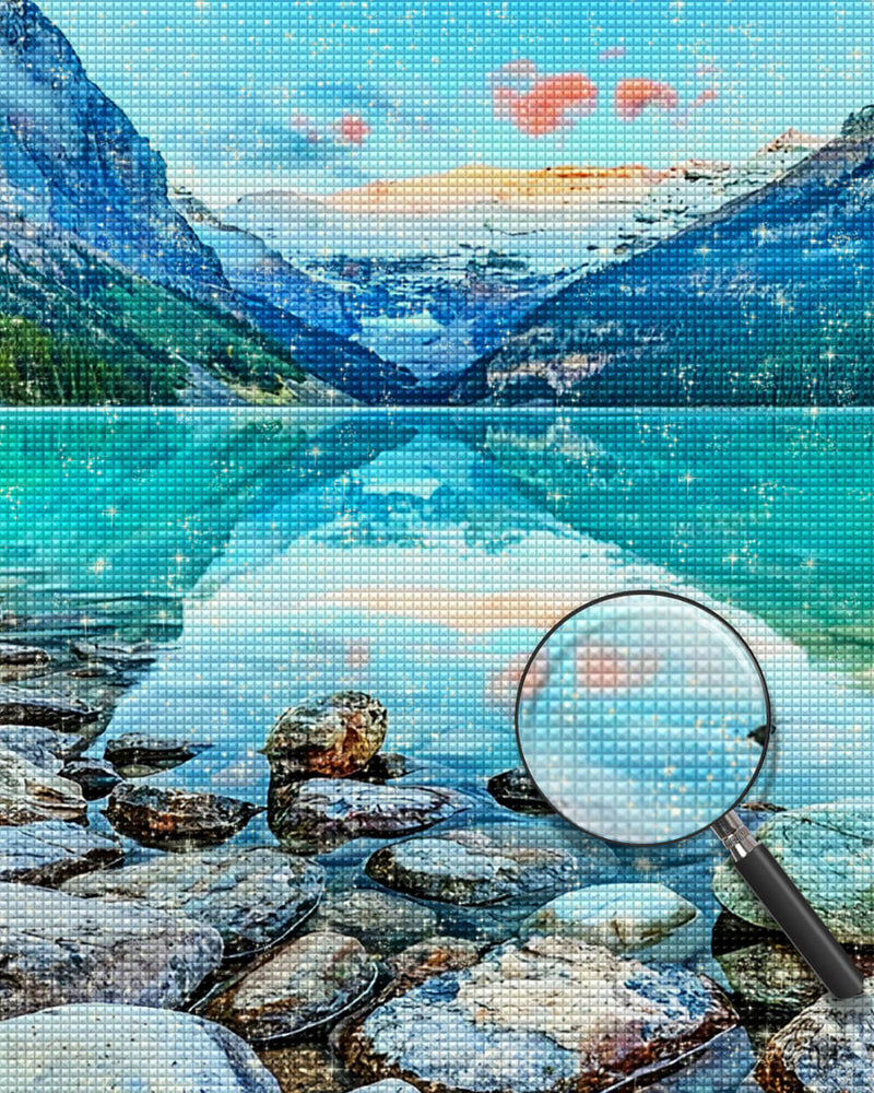 Mountain and Clear Lake Diamond Painting