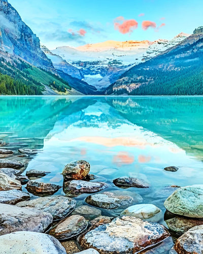 Mountain and Clear Lake Diamond Painting