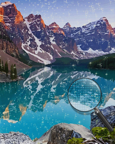 Mountain and Green Lake Diamond Painting