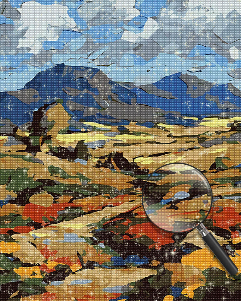 Mountains in Oil Painting Style Diamond Painting