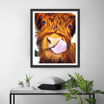 Naughty Highland Cow Diamond Painting