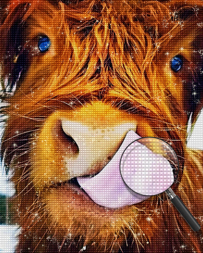 Naughty Highland Cow Diamond Painting