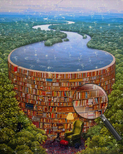 Ocean of Books Diamond Painting