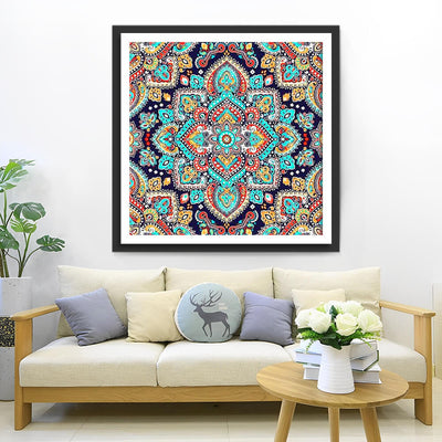 Ornate Floral Texture Mandala Diamond Painting