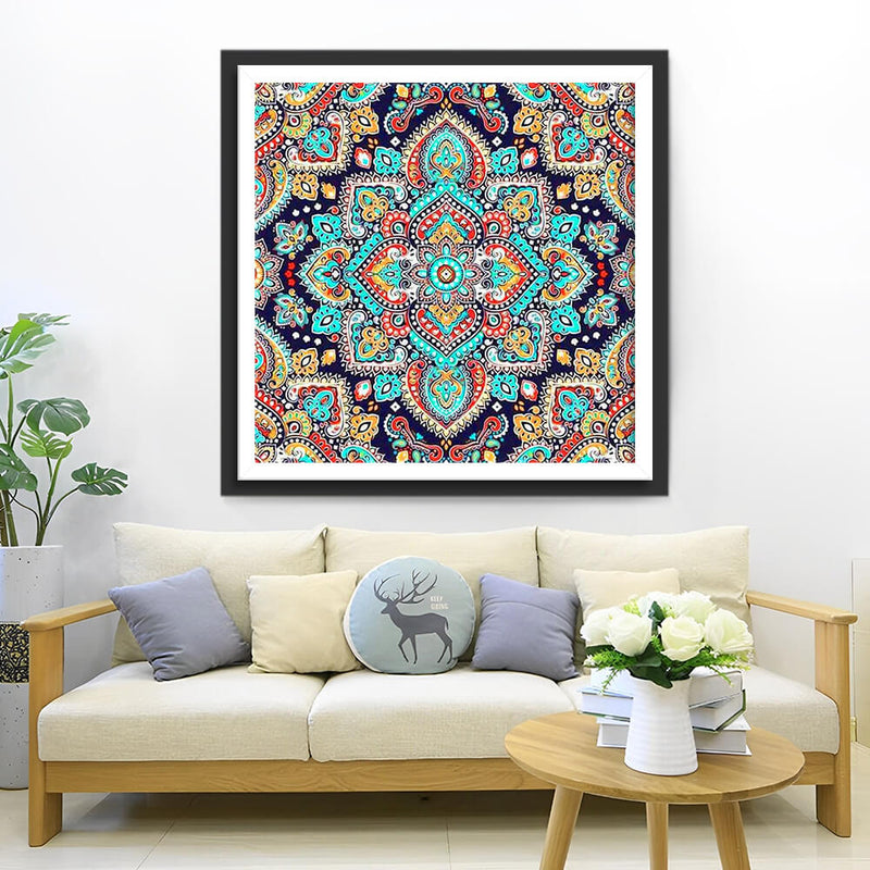 Ornate Floral Texture Mandala Diamond Painting