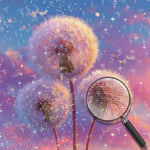 Pale Pink Dandelions Diamond Painting