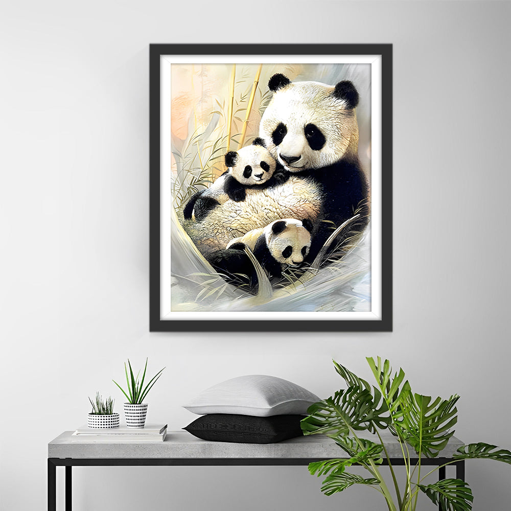 Pandas and Bamboo Diamond Painting