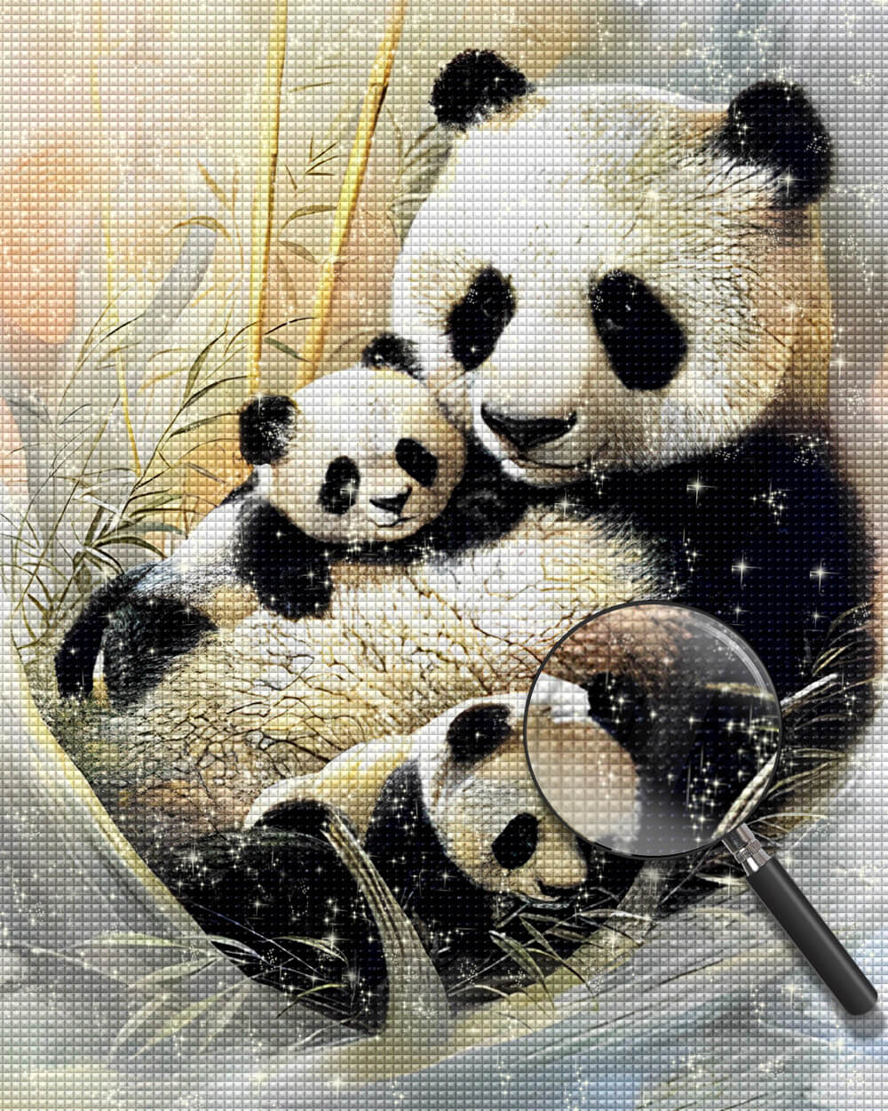 Pandas and Bamboo Diamond Painting