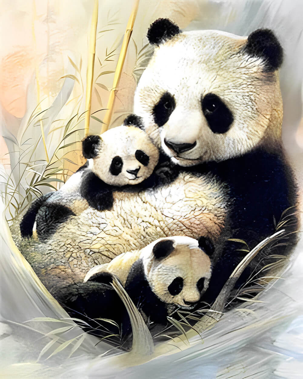 Pandas and Bamboo Diamond Painting