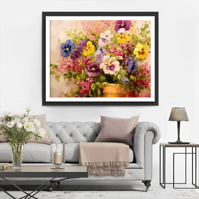 Pansy Bouquet Diamond Painting
