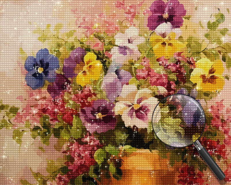 Pansy Bouquet Diamond Painting
