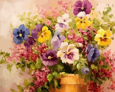 Pansy Bouquet Diamond Painting