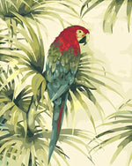 Parrot and Leaves Diamond Painting