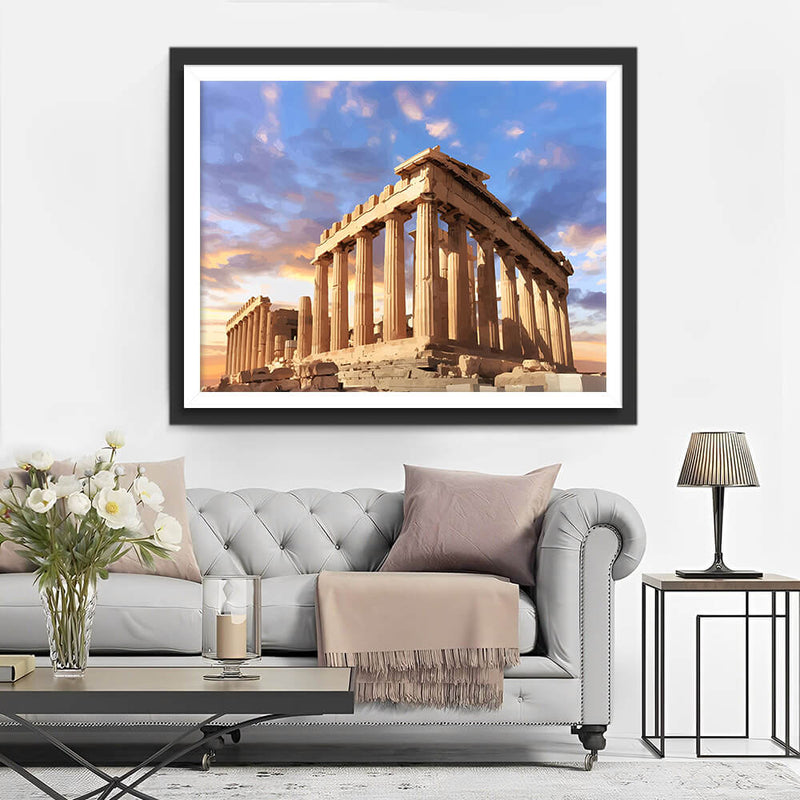 Parthenon Temple on the Acropolis Diamond Painting