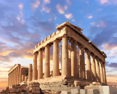 Parthenon Temple on the Acropolis Diamond Painting