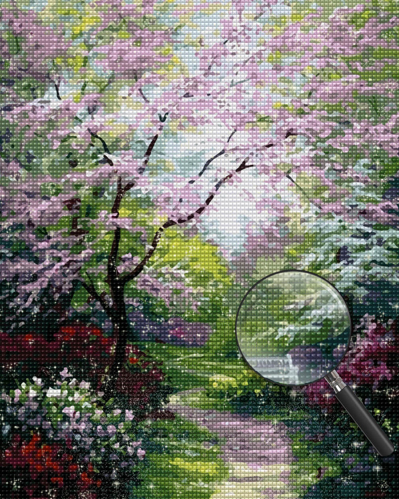 Path in the Spring Forest Diamond Painting