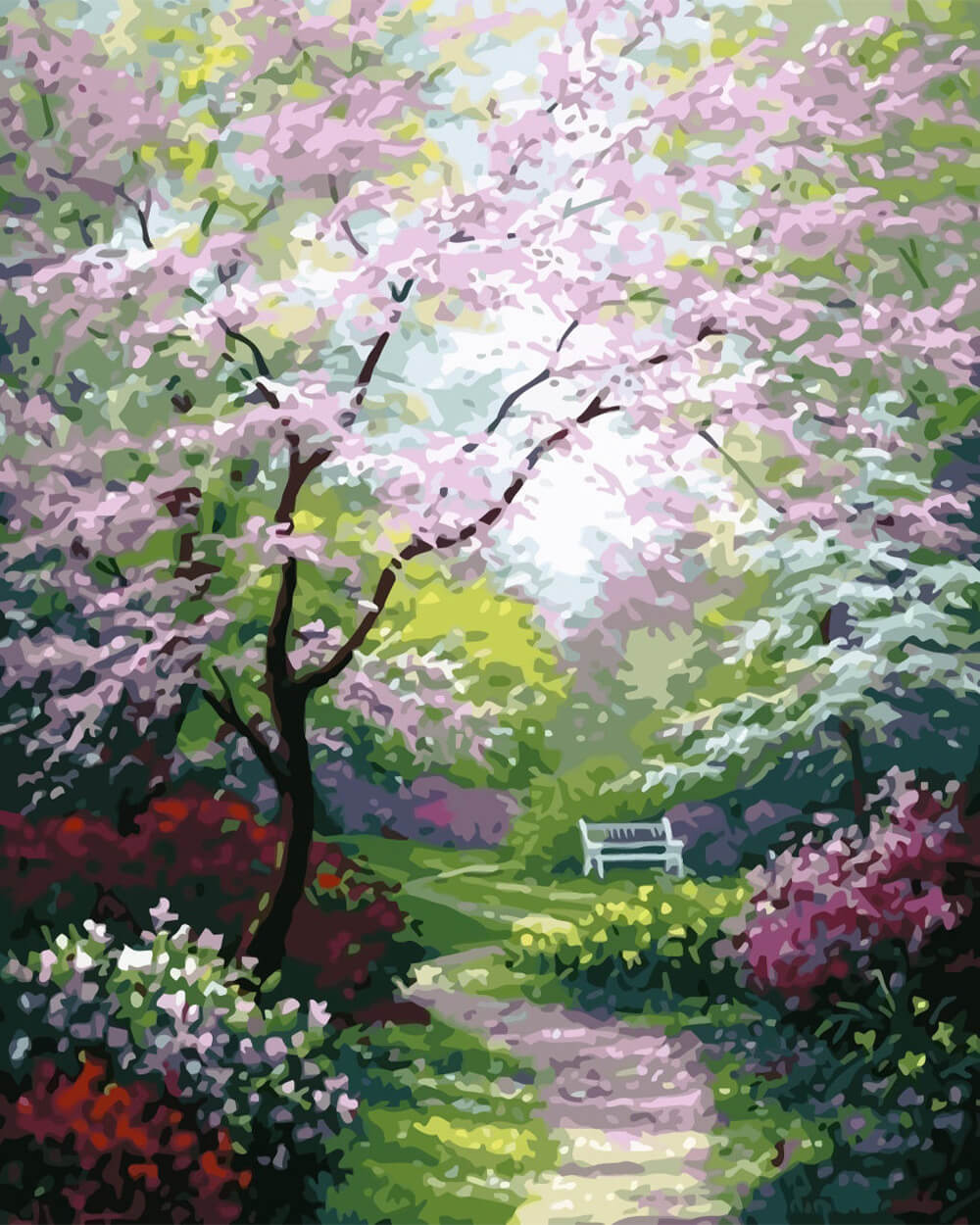 Path in the Spring Forest Diamond Painting