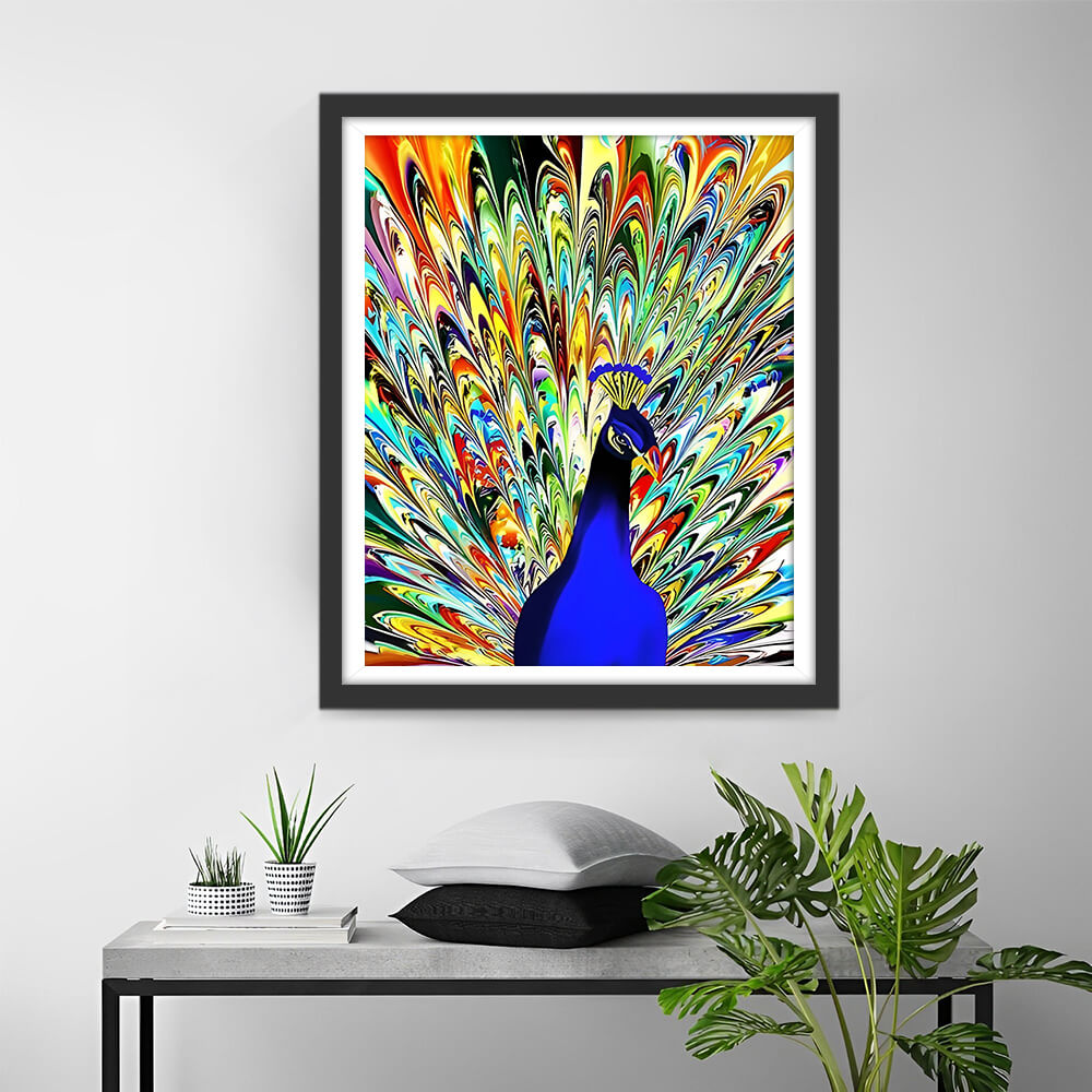 Peacock in Full Bloom Diamond Painting