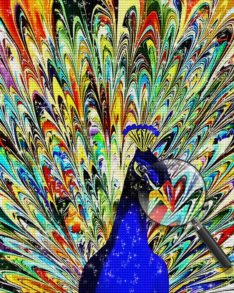 Peacock in Full Bloom Diamond Painting