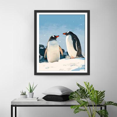 Penguins on the Inland Ice Diamond Painting