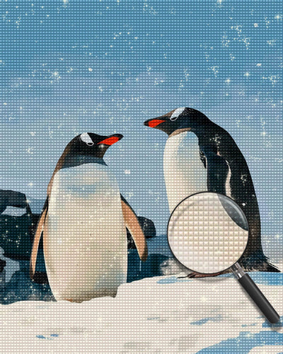 Penguins on the Inland Ice Diamond Painting