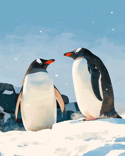 Penguins on the Inland Ice Diamond Painting
