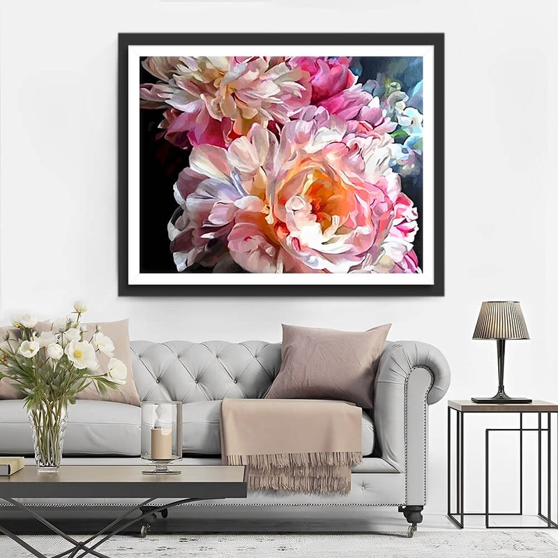 Peonies in Full Bloom Diamond Painting