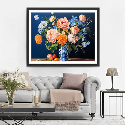 Peony in a Porcelain Vase Diamond Painting