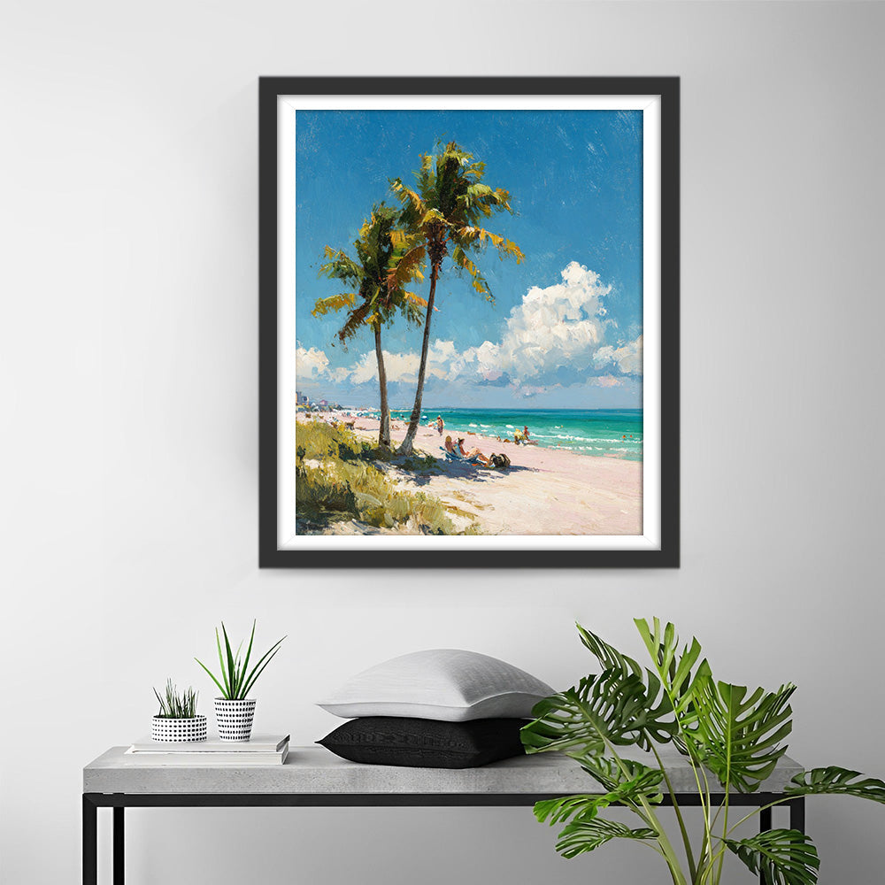 People on Vacation at Seaside Diamond Painting