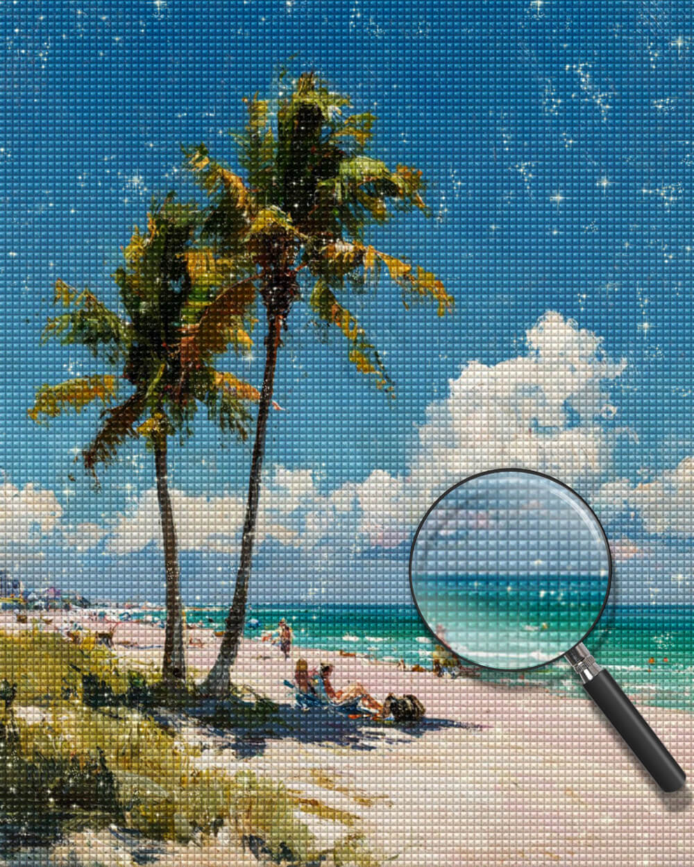 People on Vacation at Seaside Diamond Painting
