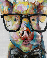 Pig Wearing Glasses Diamond Painting
