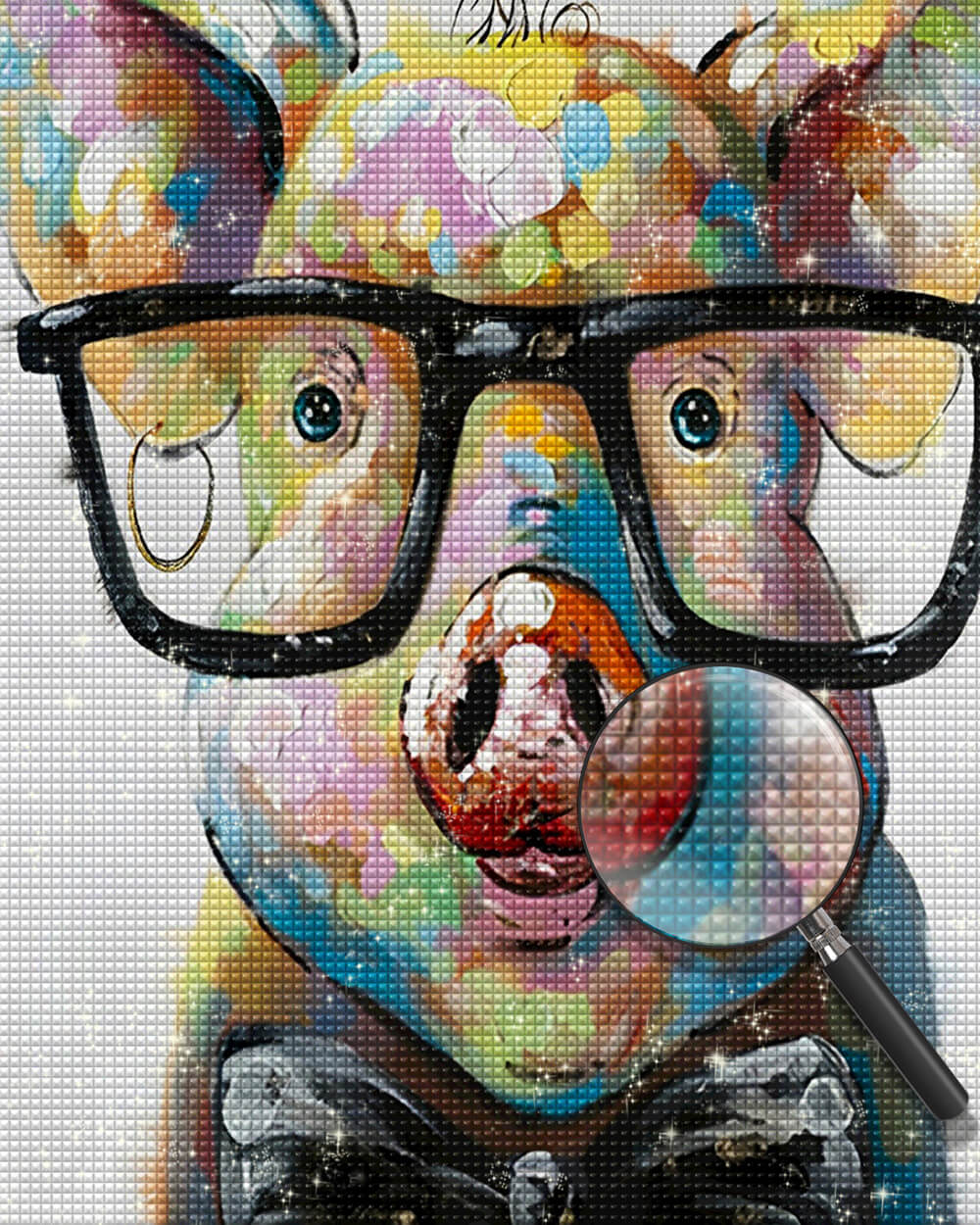 Pig Wearing Glasses Diamond Painting