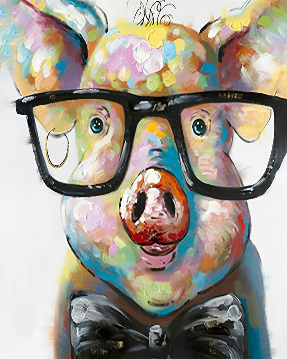 Pig Wearing Glasses Diamond Painting