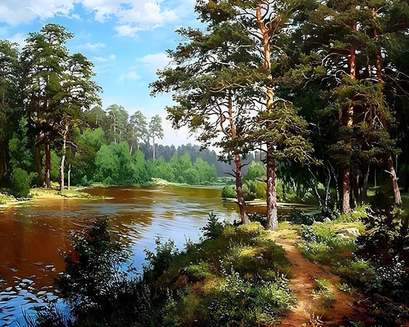 Pine Forest Diamond Painting