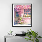 Pink Flowers and Pink Bicycle Diamond Painting