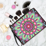 Pinkish-Green Lotus Mandala Diamond Painting Wrist Bag