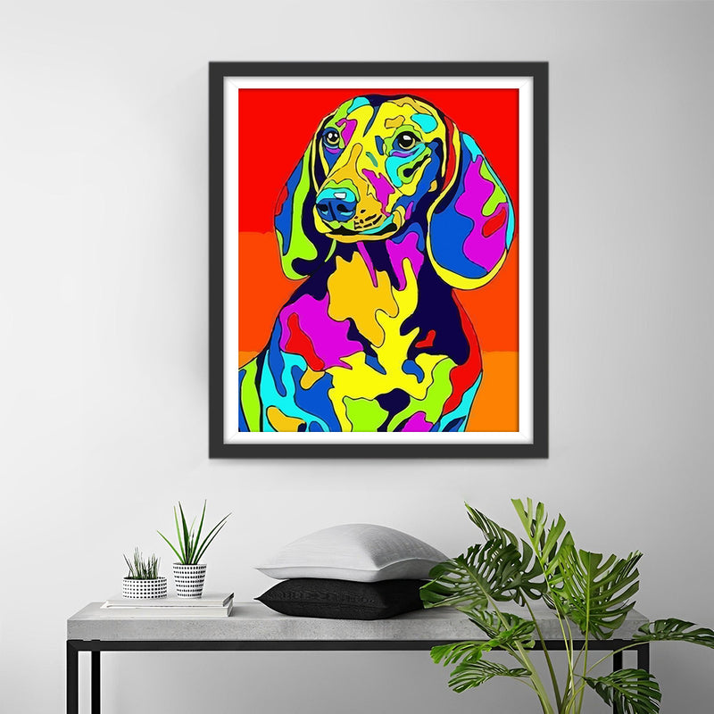Pop Art Dachshund Diamond Painting