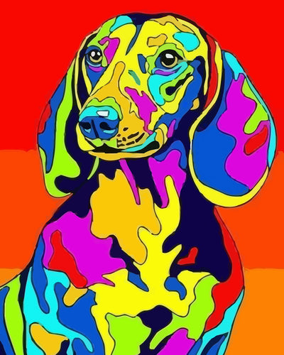 Pop Art Dachshund Diamond Painting