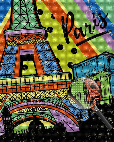 Pop Art Eiffel Tower Diamond Painting