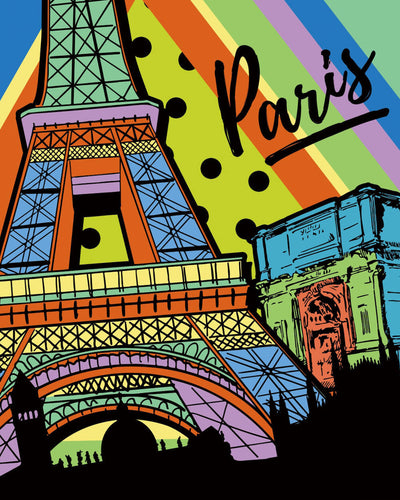 Pop Art Eiffel Tower Diamond Painting