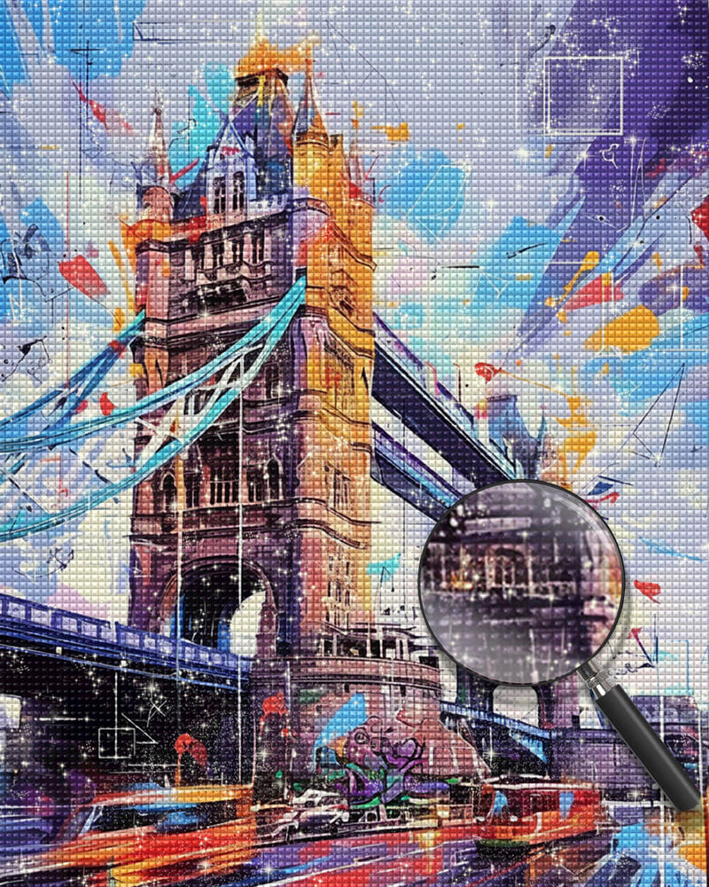 Pop Art London Tower Bridge Diamond Painting 