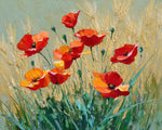 Poppies in Wheat Fields Diamond Painting