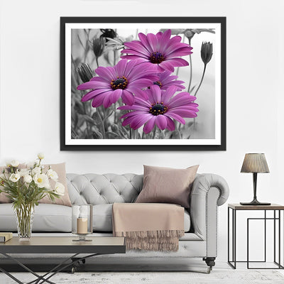 Purple Chrysanthemum Diamond Painting