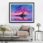 Purple Glowing Tree on the Lake Diamond Painting