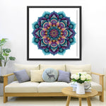 Purple-Green Mandala Diamond Painting
