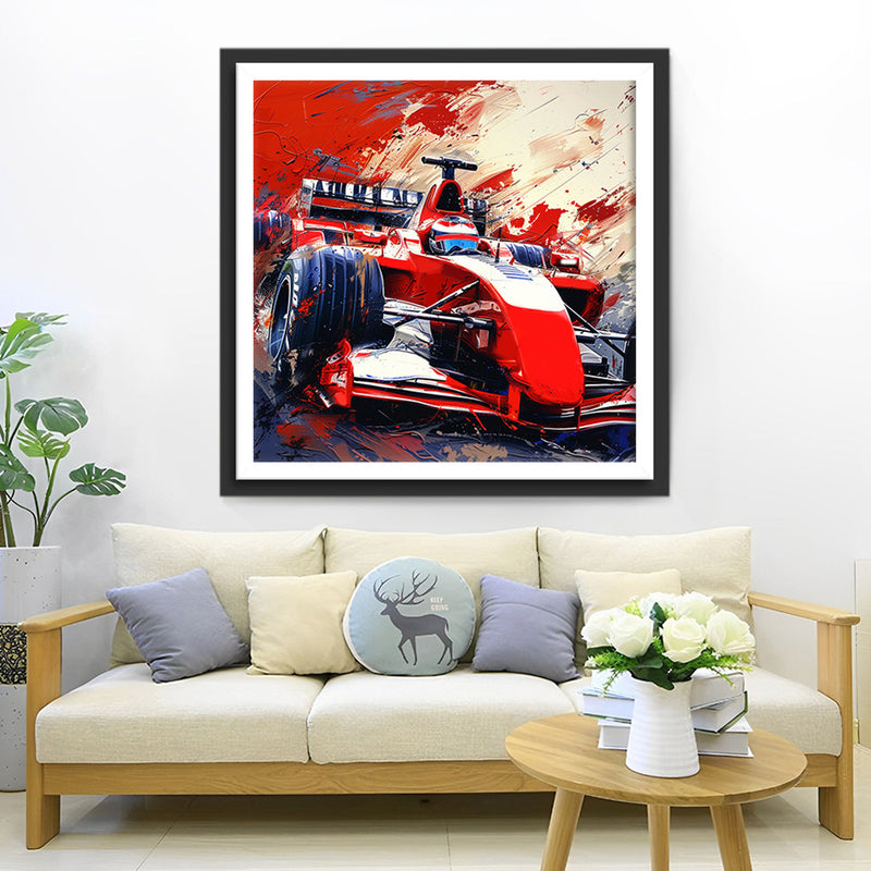 Red Racing Car Diamond Painting