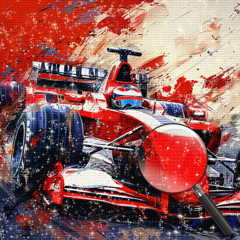Red Racing Car Diamond Painting