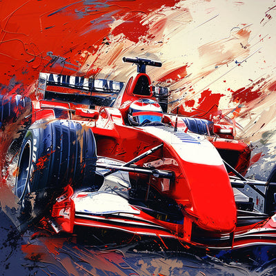 Red Racing Car Diamond Painting